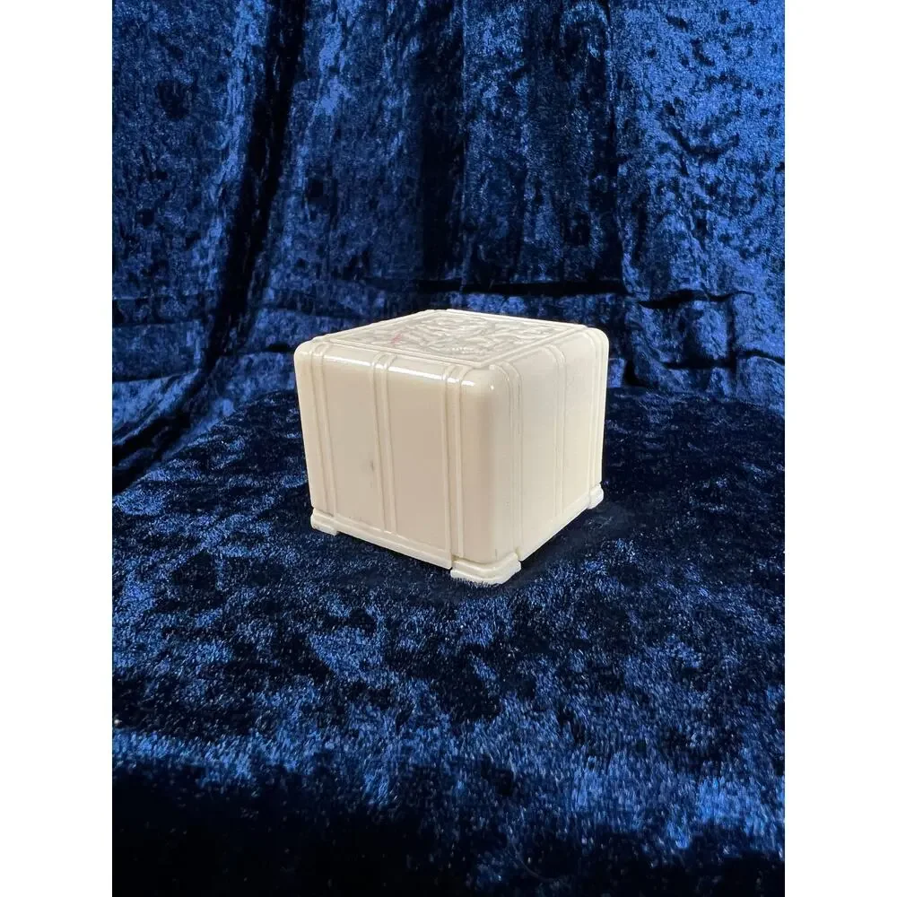 Antique Celluloid Ring Box – Art Deco Floral Ivorine Footed Presentation Case